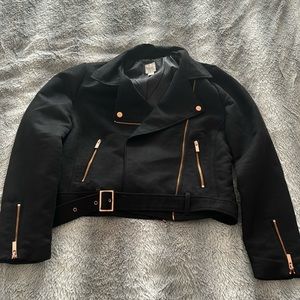 LC by Lauren Conrad Faux Suede Moto Jacket - Black